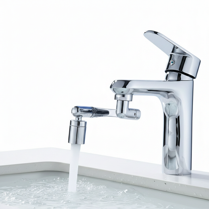 Chrome Faucet Extender Premium Product Photo